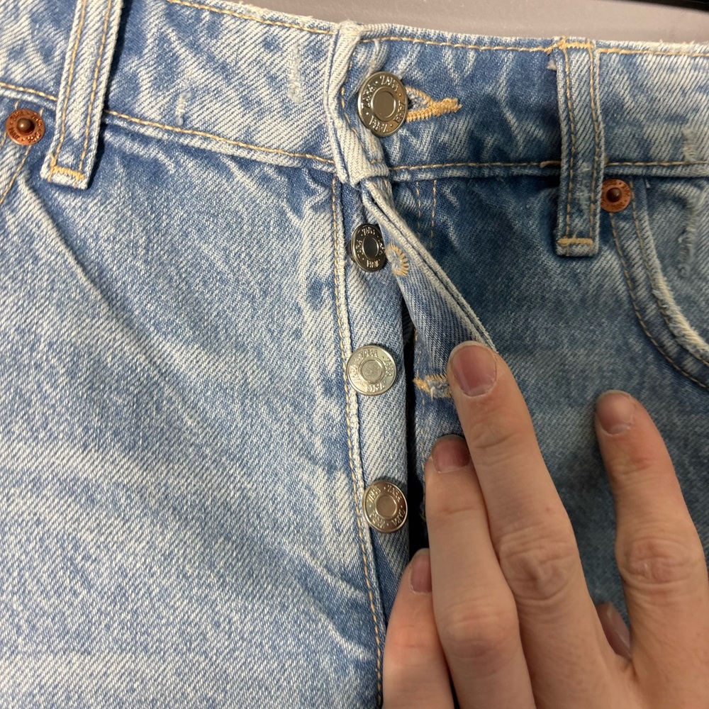 Zara Cutoff Button Fly Shorts Women’s Size 4 - Picture 3 of 4